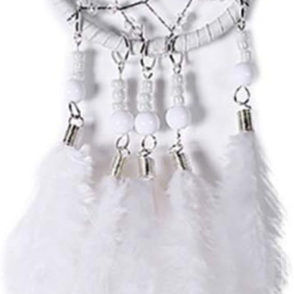 Feather Dream Catcher Pendant, Small Car Charm for Wall & Bedroom Hanging Decora - Picture 4 of 4